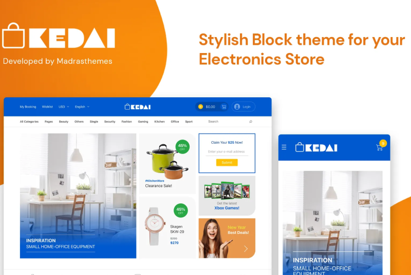 Kedai Theme - WooCommerce Electronics Store Website